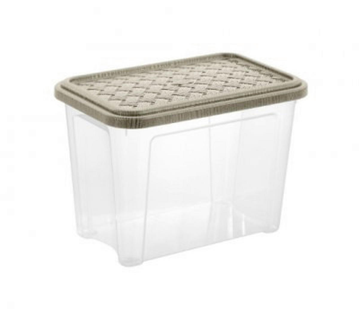 BOX S VÍKEM 4,6l l - šedobéžová, Basics, plast (26.2/17/18.8cm)