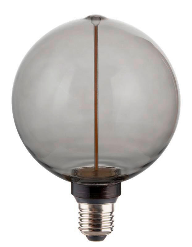 LED-LEUCHTMITTEL   E27  - Schwarz, Design, Glas (12,5/16,6cm)