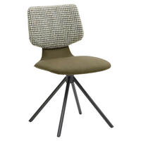 STUHL Lederlook, beschichtet Grün, Hellgrün  - Anthrazit/Beige, Design, Textil/Metall (50/87/57cm) - Musterring