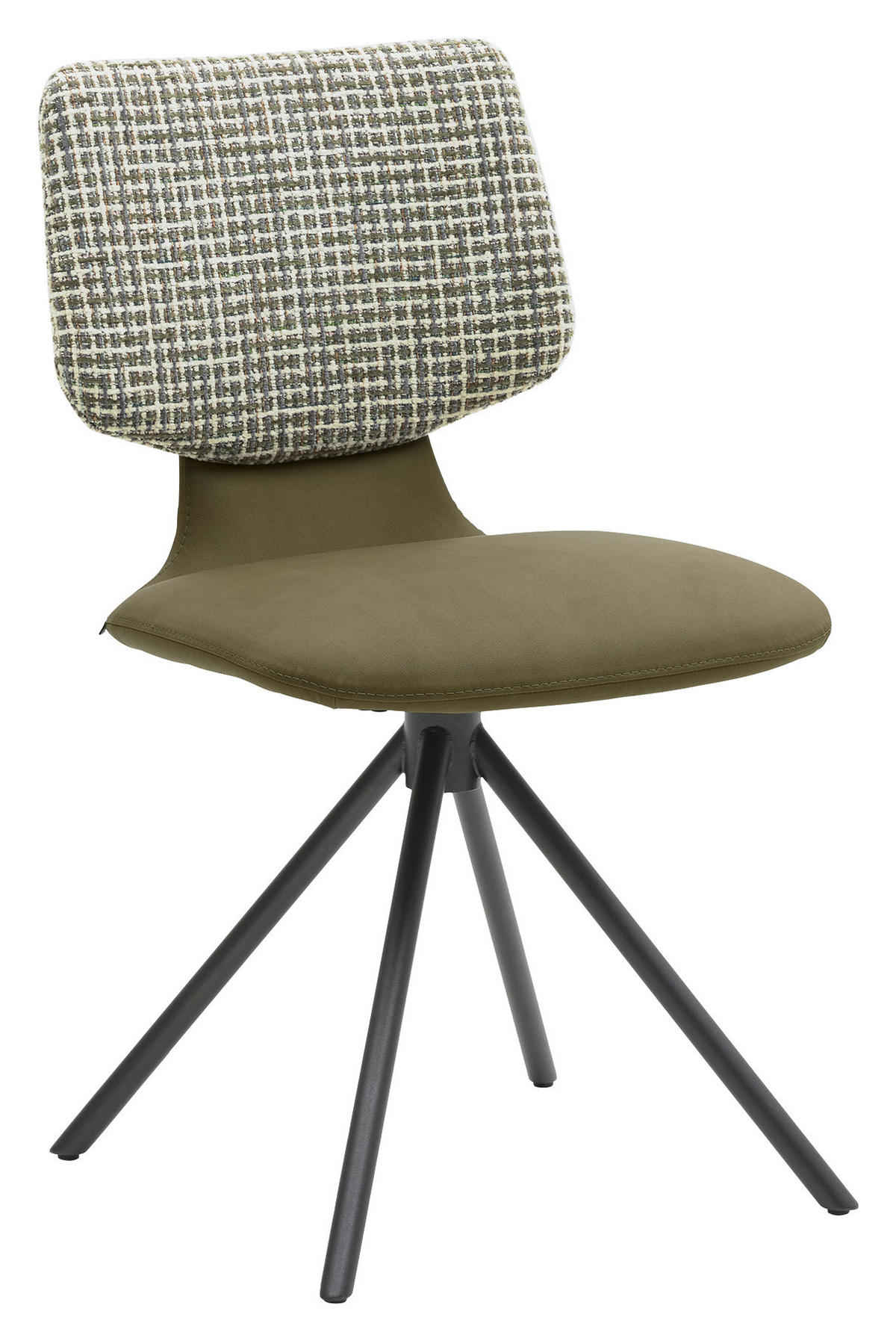 STUHL Lederlook, beschichtet Grün, Hellgrün  - Anthrazit/Beige, Design, Textil/Metall (50/87/57cm) - Musterring