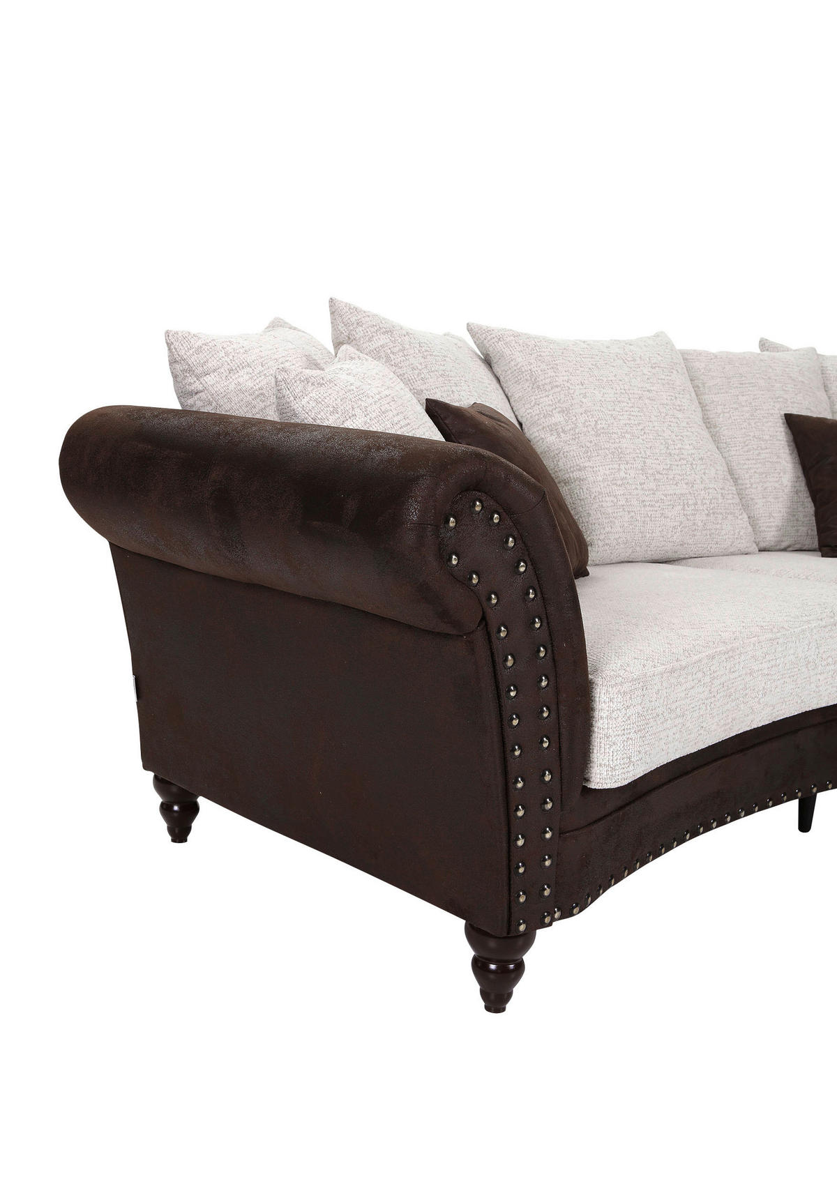 TROSJED tekstil  smeđa    - sivo-smeđa/tamno smeđa, Romantično / ladanjski, tekstil/drvo (273/79/50/125cm) - Landscape