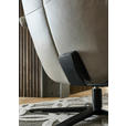 RELAXSESSEL in Leder Greige  - Greige/Schwarz, Design, Leder/Metall (76/110/86cm) - Dieter Knoll