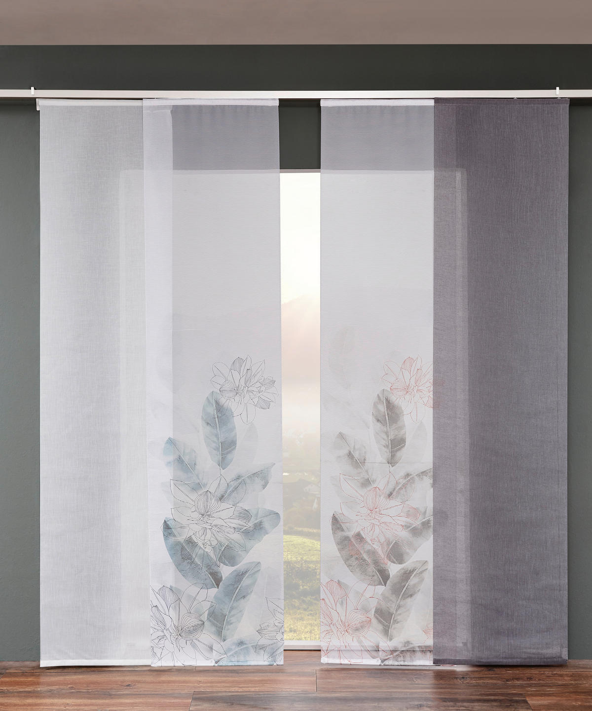 FLÄCHENVORHANG   transparent   60/245 cm  - Naturfarben, Design, Textil (60/245cm) - Novel