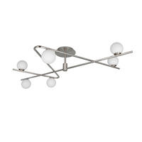 DECKENLEUCHTE Flaming 120/28/73,5 cm   - Chromfarben/Weiß, Design, Glas/Metall (120/28/73,5cm) - Trio Leuchten