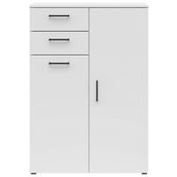 COMODĂ 80/115/40 cm  - alb/antracit, Modern, plastic/material pe bază de lemn (80/115/40cm) - Carryhome