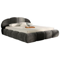 POLSTERBETT 180/200 cm,  in Anthrazit, gepolstertes Kopfteil, Lattenrost, Bettkasten,  - Anthrazit/Schwarz, Design, Holz/Textil (180/200cm) - Chameo