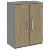 AKTENSCHRANK Grau, Eichefarben  - Eichefarben/Grau, KONVENTIONELL, Holzwerkstoff (80/111,7/43cm) - Moderano