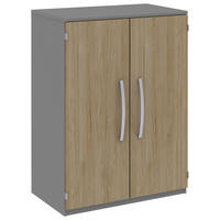 AKTENSCHRANK 80/111,7/43 cm  - Eichefarben/Grau, KONVENTIONELL, Holzwerkstoff (80/111,7/43cm) - Moderano