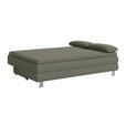 BOXSPRINGSOFA in Flachgewebe Grau  - Silberfarben/Grau, Design, Textil/Metall (202/96/105cm) - Carryhome