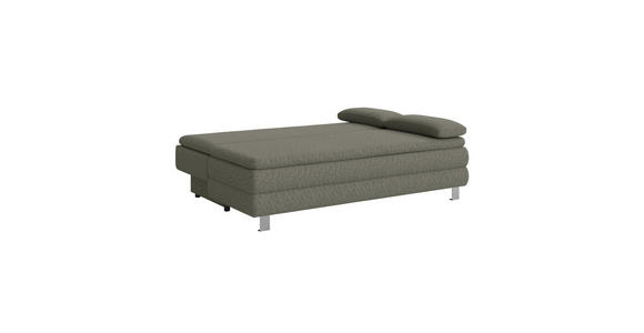 BOXSPRINGSOFA in Flachgewebe Grau  - Silberfarben/Grau, Design, Textil/Metall (202/96/105cm) - Carryhome