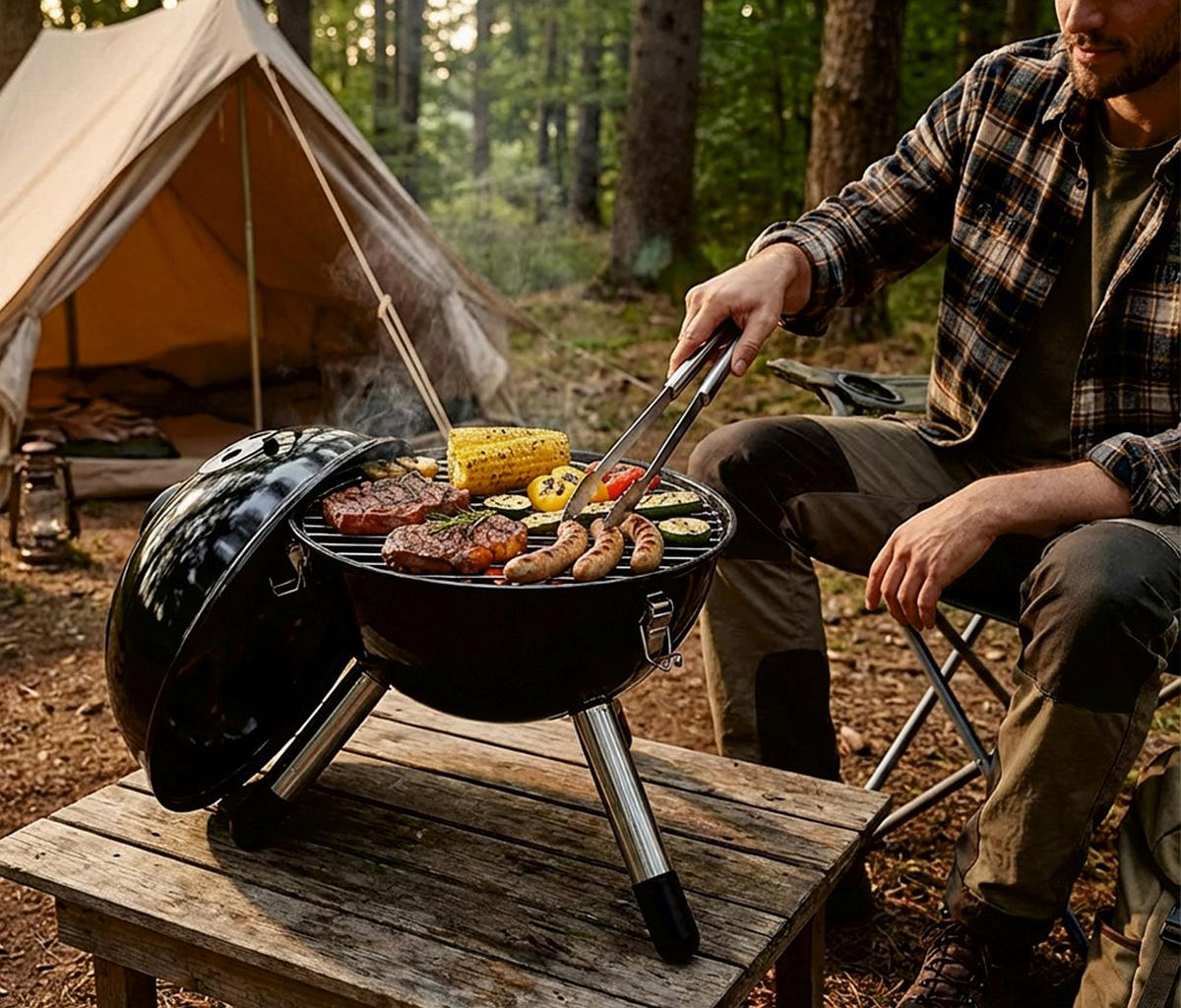 KUGELGRILL  Schwarz  - Schwarz, Basics, Kunststoff/Metall (37/46/37cm) - Landmann