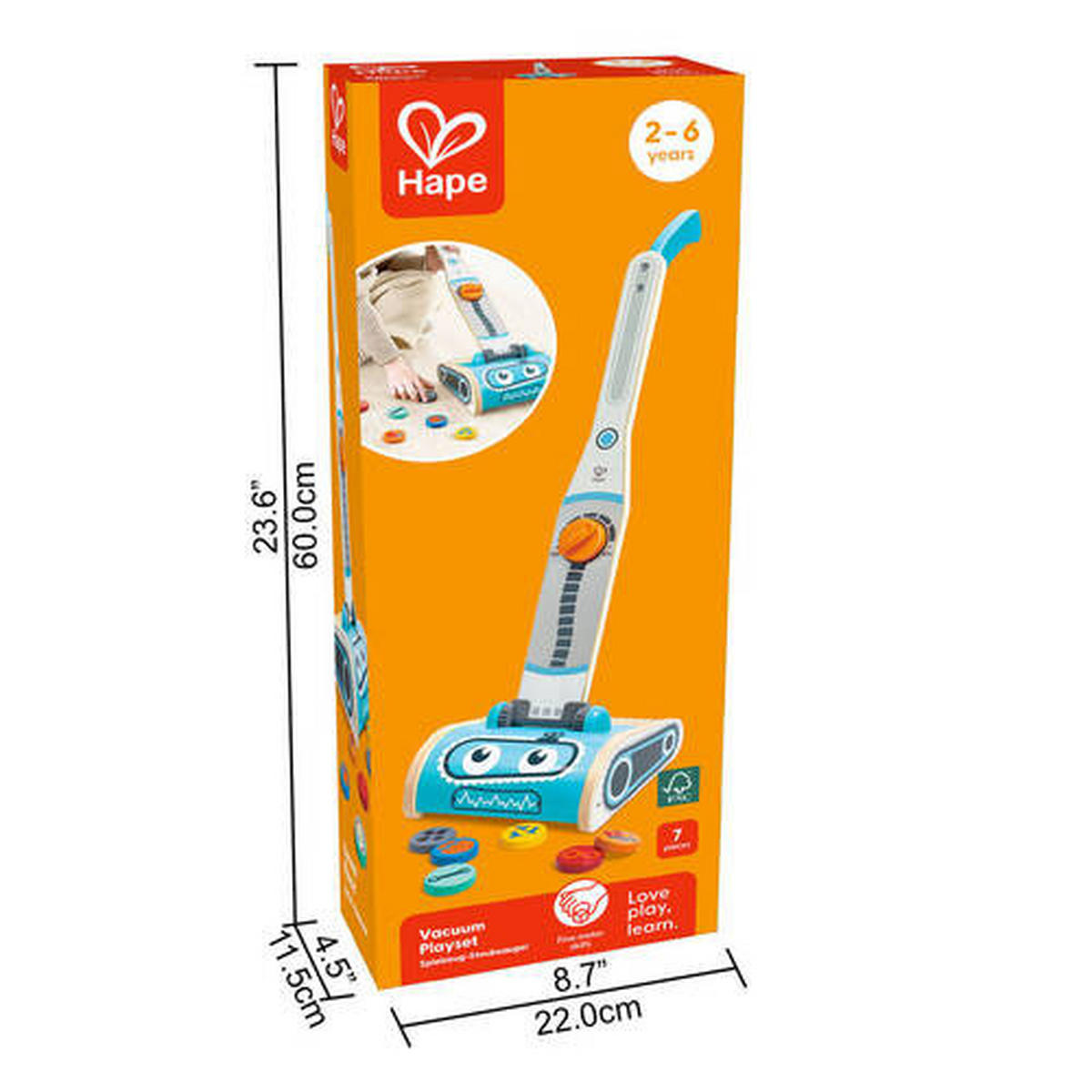 KINDERSTAUBSAUGER  - Basics, Holz (17,5/58/18cm) - Hape