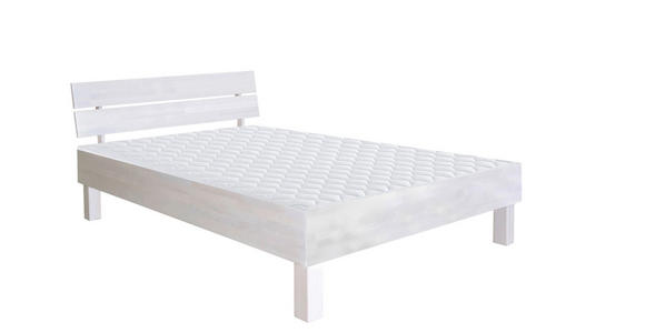 BETT 120/200 cm in Weiß - Weiß, Natur, Holz (120/200cm) - Carryhome