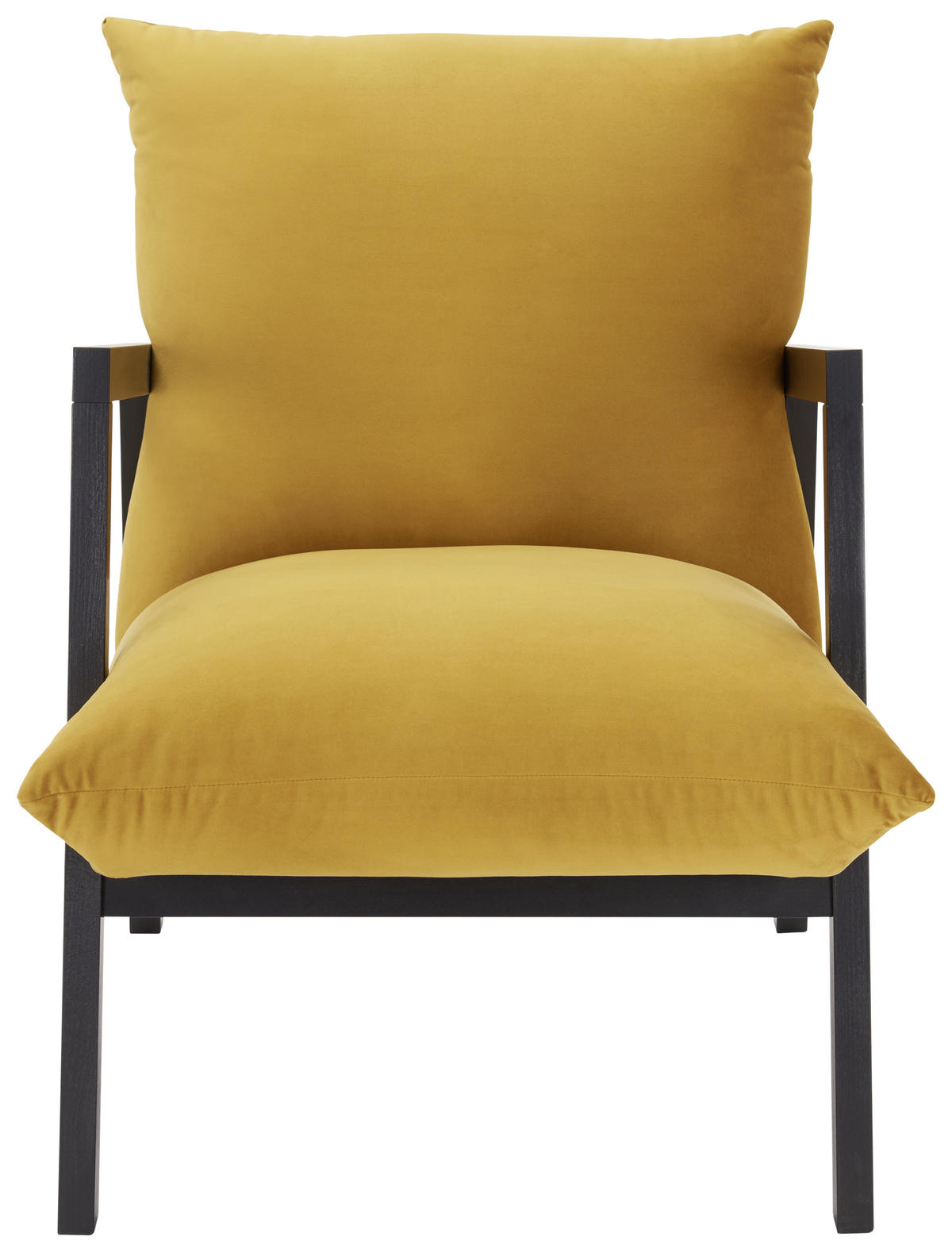 FOTELJA tekstil  žuta   - wenge boje/žuta, Design, tekstil/drvo (63/76/80cm) - Carryhome