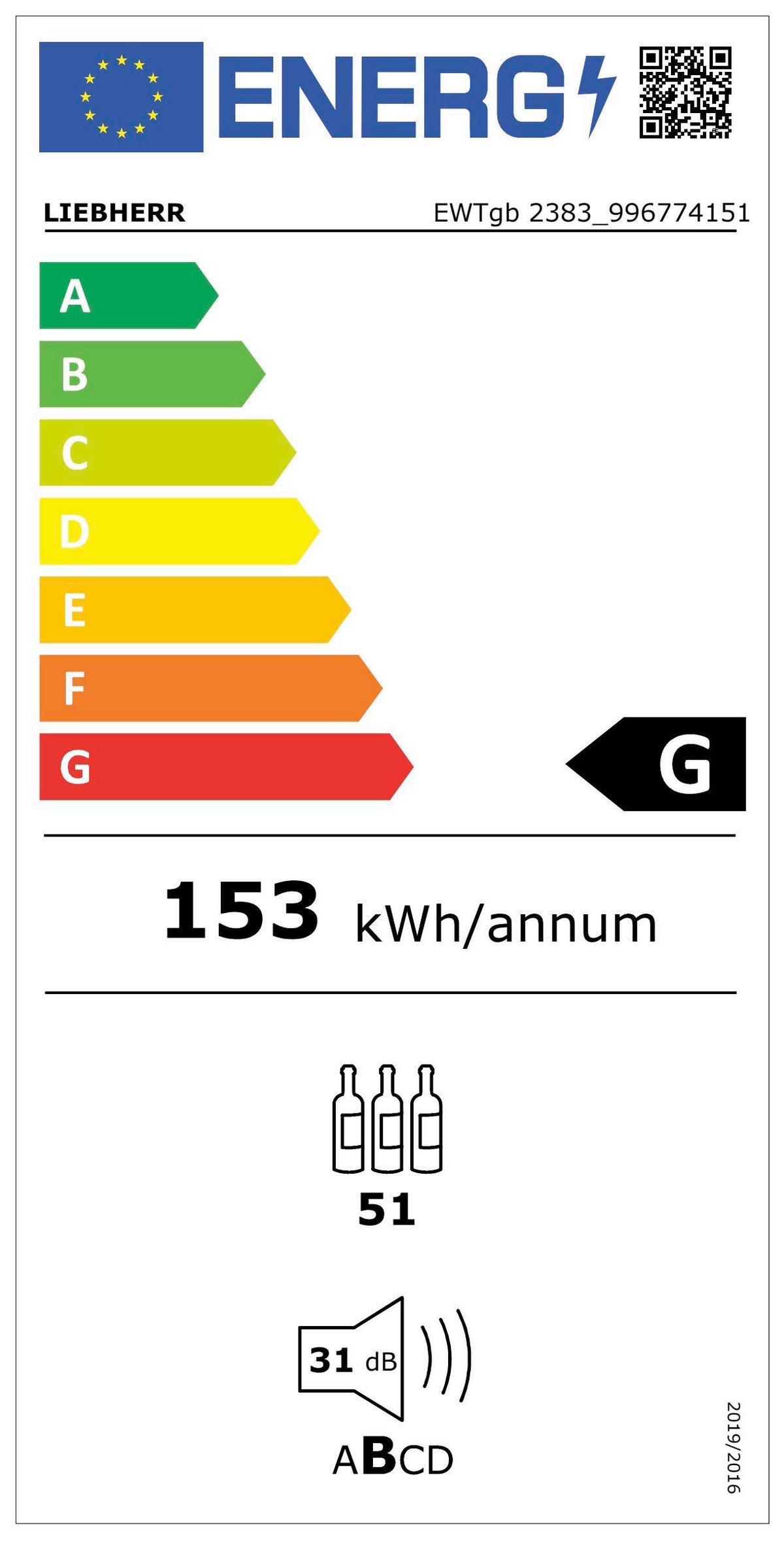 WEINKÜHLSCHRANK EWTGB2383-26  - Schwarz, Basics, Metall (56-559,57/123,3/57,2cm) - Liebherr