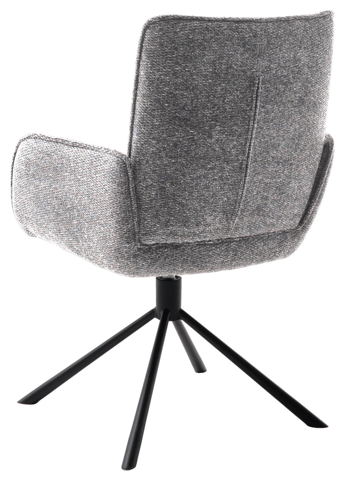 ARMLEHNSTUHL  in Stahl Webstoff  - Schwarz/Grau, Design, Textil/Metall (62/92/65cm) - Novel