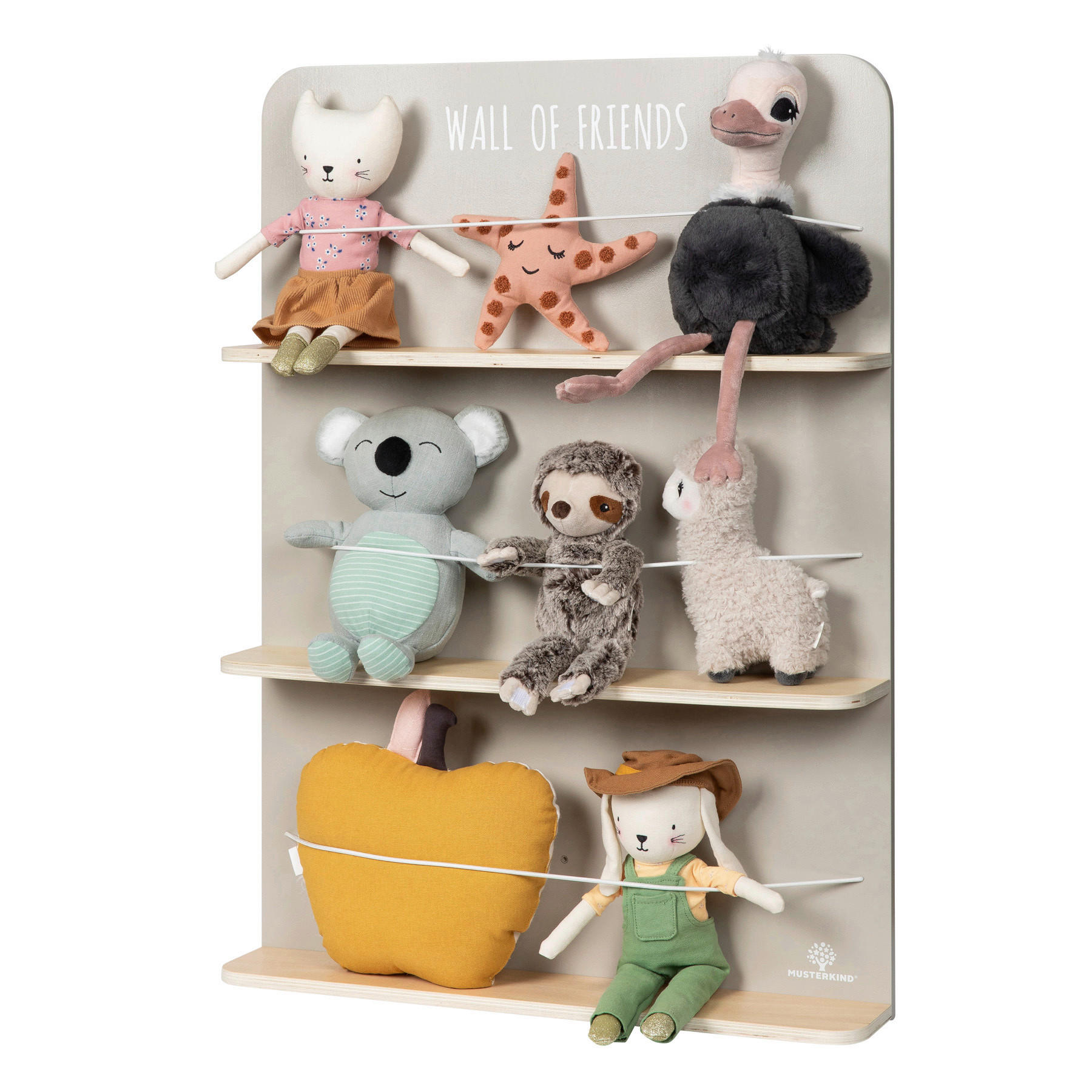 KINDERREGAL  - Naturfarben/Grau, Basics, Holz (58/10/80cm) - MUSTERKIND