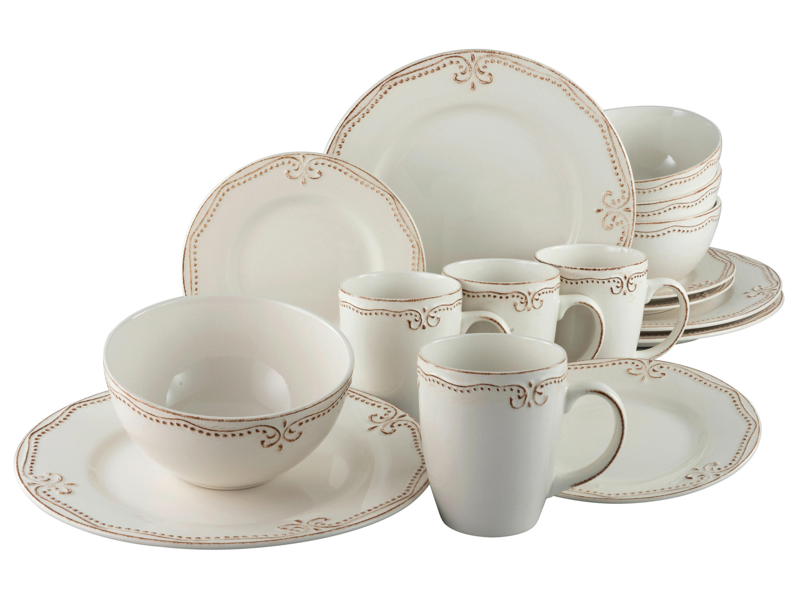 Creatable KOMBINOVANÁ SOUPRAVA, 16dílné, kamenina