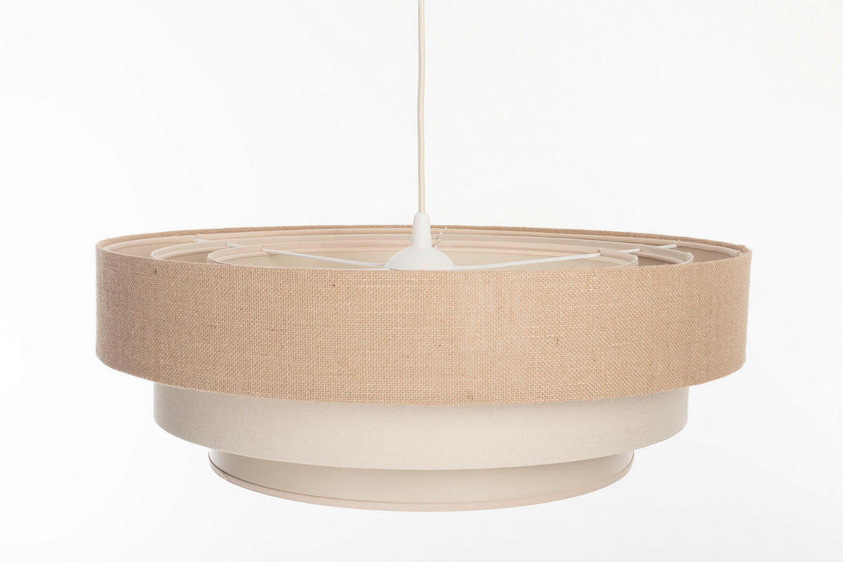 HÄNGELEUCHTE Boho 60/89 cm   - Beige/Karamell, Design, Kunststoff/Textil (60/89cm)