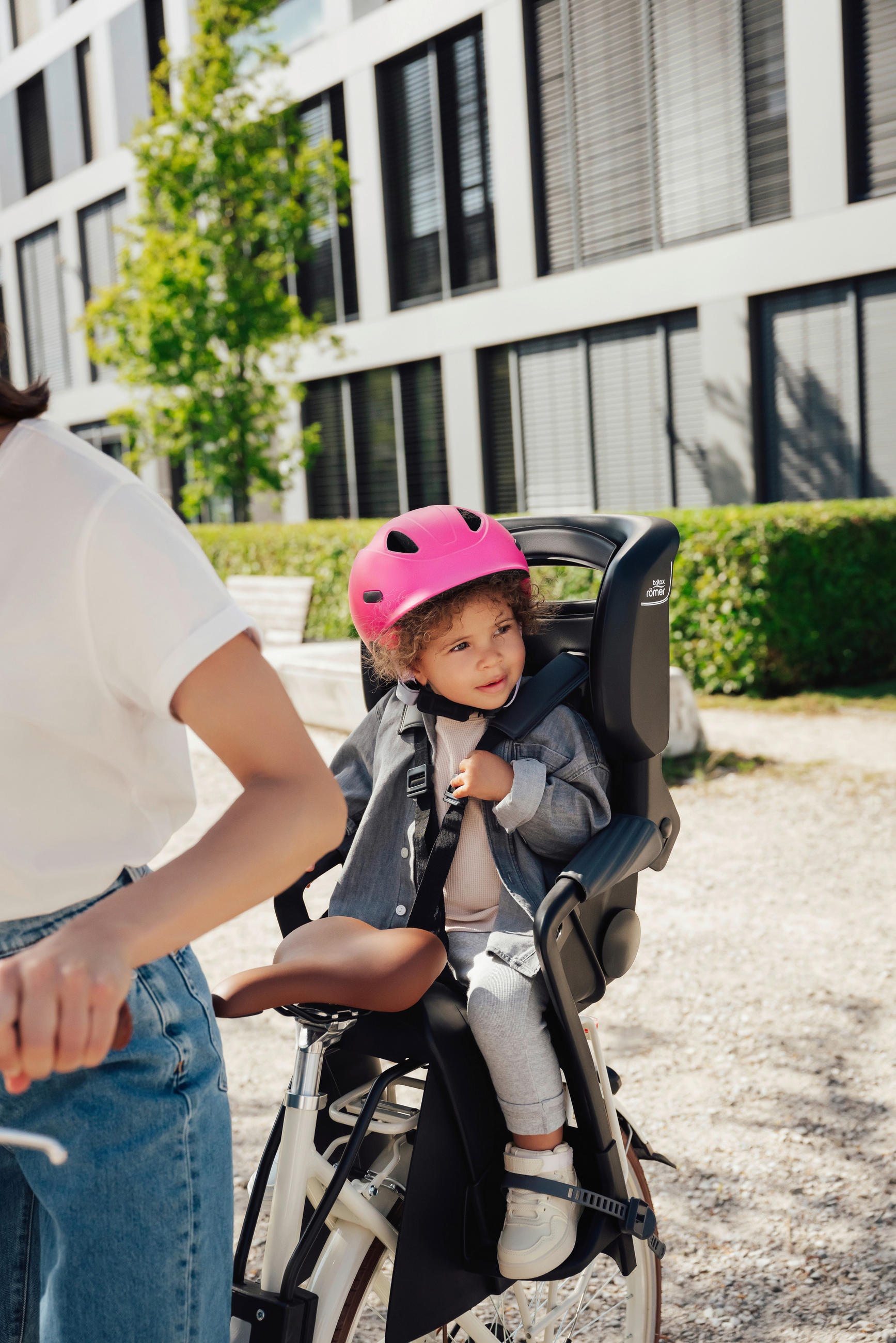 FAHRRADKINDERSITZ - Grau, Basics, Kunststoff/Textil (44/72/43cm) - Britax Römer
