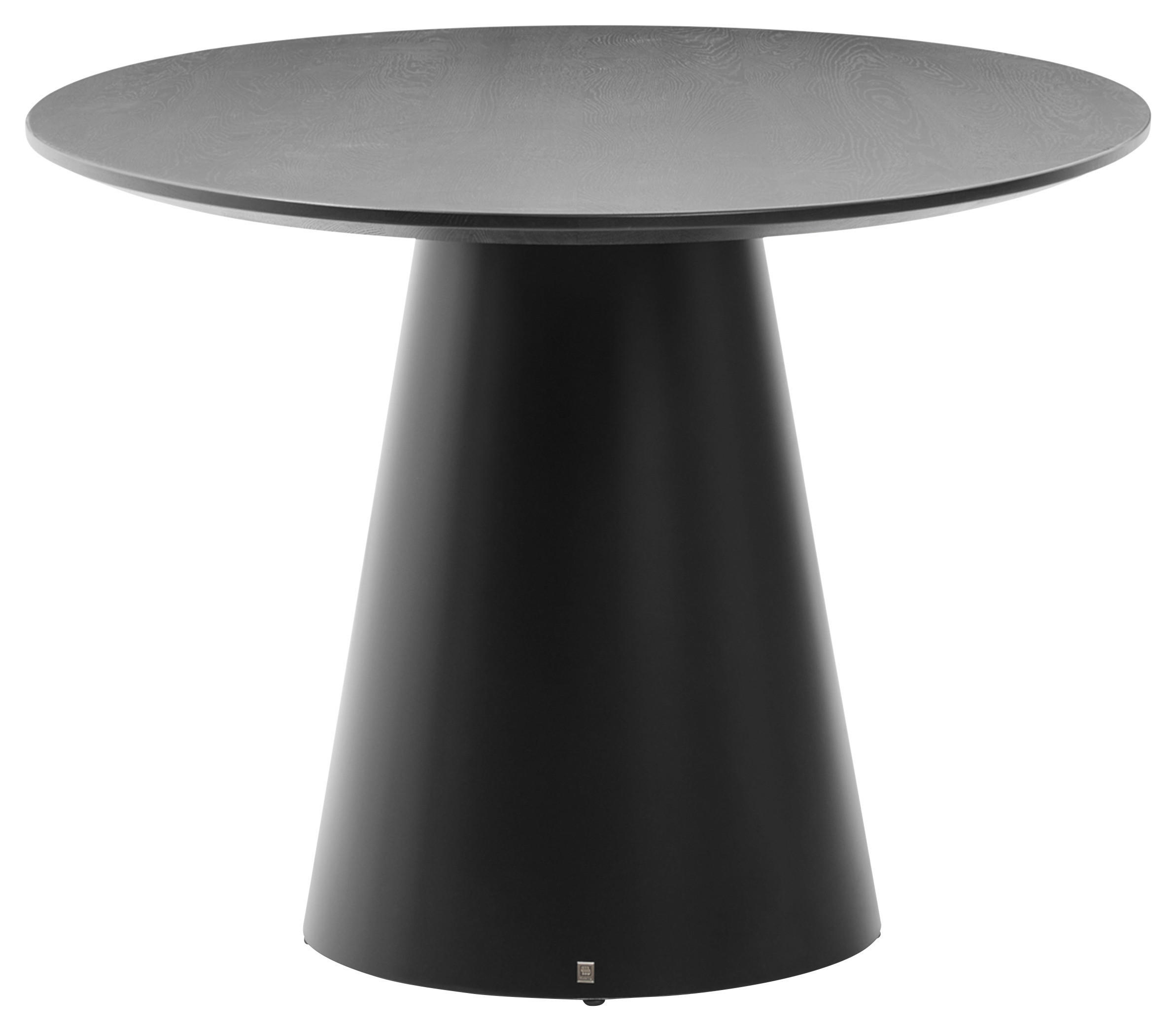 Thumbnail - Musterring Esstisch Justb!, Schwarz, Holz, Eiche, massiv,Schichtholz, oval, C-Form, Wange, 110x76x200 cm, in verschieden...