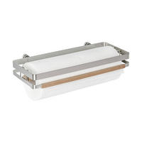 KÜCHENROLLENHALTER - Silberfarben/Braun, Design, Holz/Metall (31,5/4/13cm) - Wenko