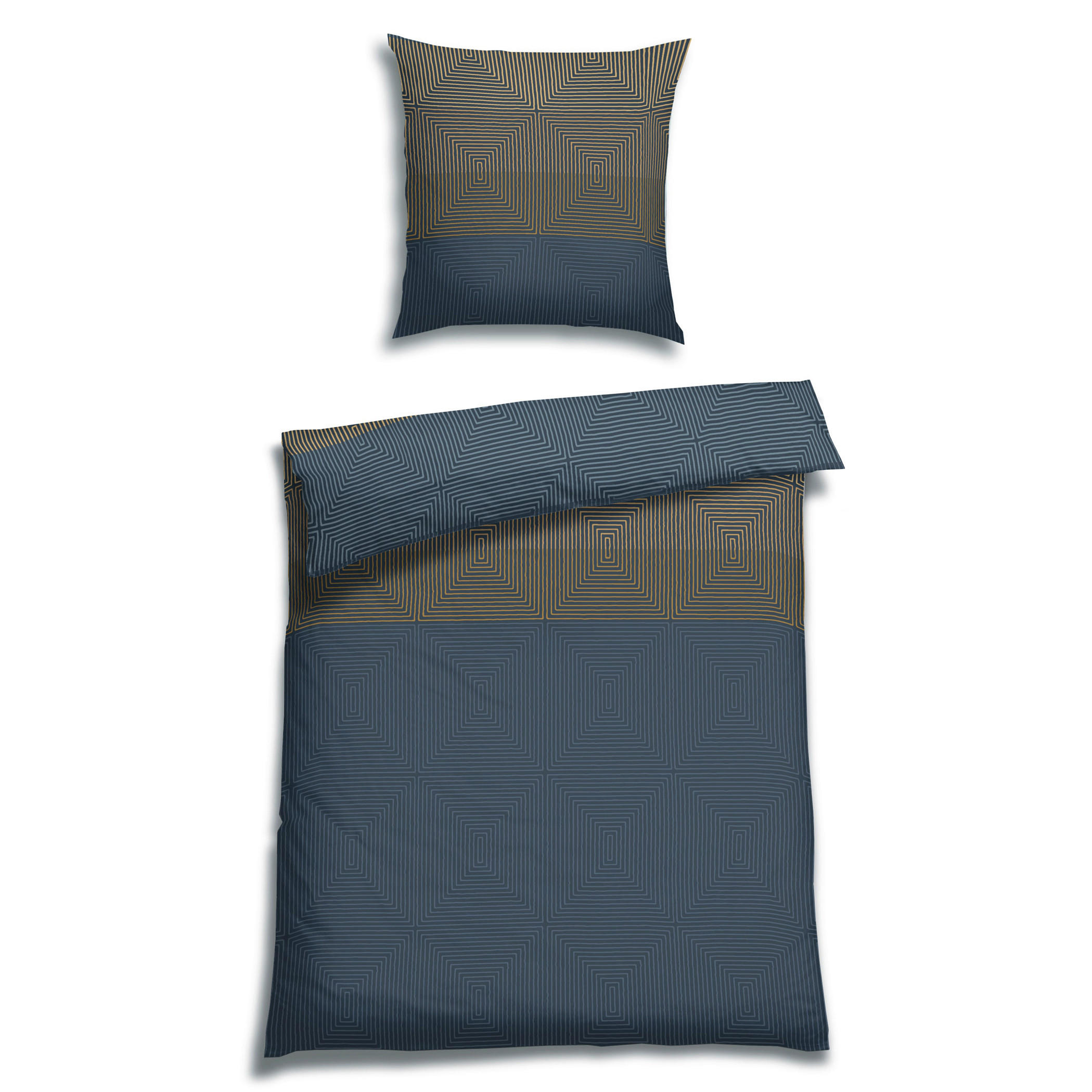 BETTWÄSCHE 2-teilig Satin 135/200 cm  - Blau, Basics, Textil (135/200cm) - Florella