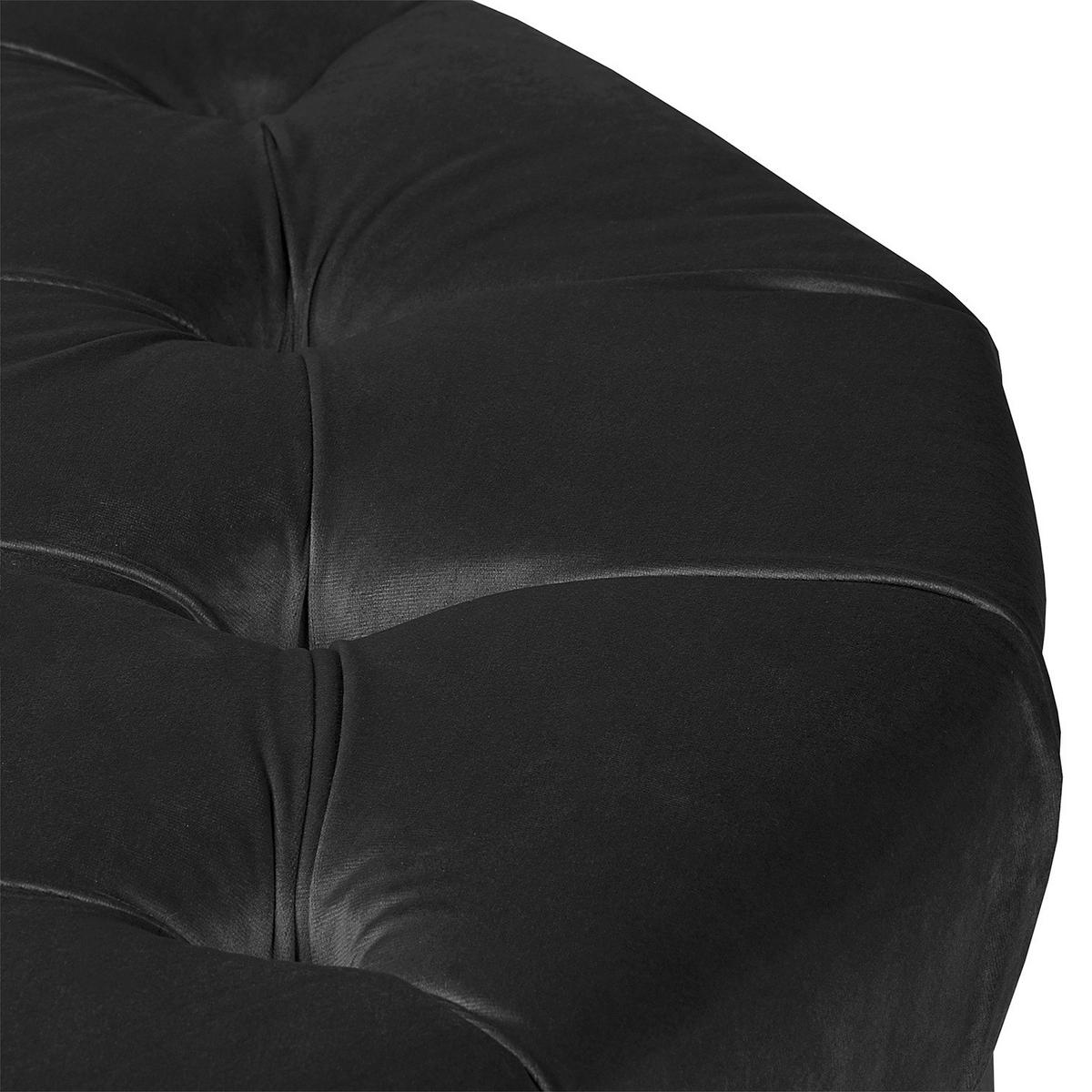 HOCKER in Textil Schwarz  - Schwarz/Braun, Design, Holz/Textil (80/45/80cm) - Livetastic