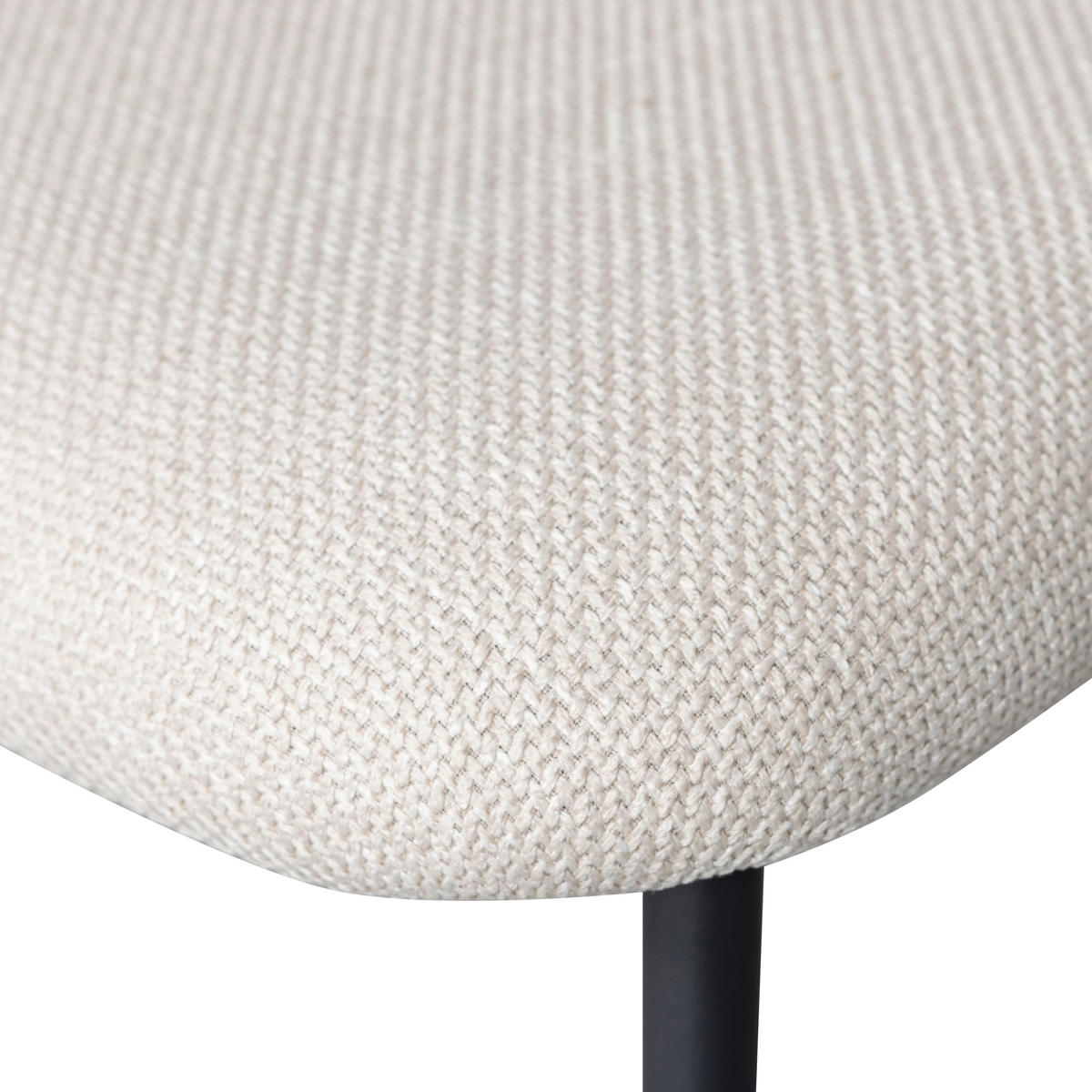 STUHL-SET 2 Stück  in Eisen Webstoff  - Schwarz/Naturfarben, MODERN, Textil/Metall (47/79/53cm) - Livetastic