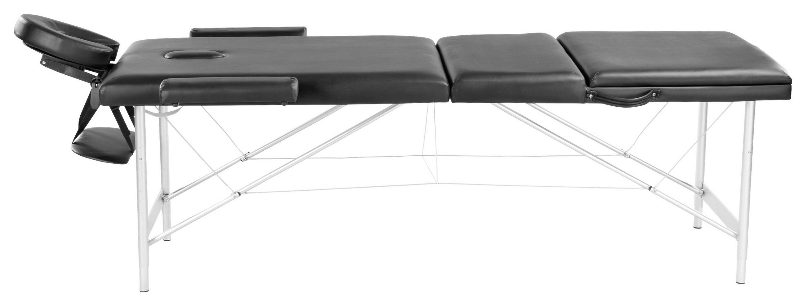 MASSAGETISCH MT50 - Schwarz, KONVENTIONELL, Kunststoff/Metall (186/68/82cm) - Atrigo