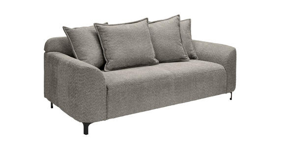 2,5-SITZER  in Chenille Grau  - Schwarz/Grau, KONVENTIONELL, Textil/Metall (200/84/99cm) - Carryhome