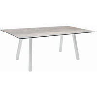 GARTENTISCH Kunststoff Grau rechteckig  - Silberfarben/Grau, Design, Kunststoff/Metall (180/100/75cm) - Stern