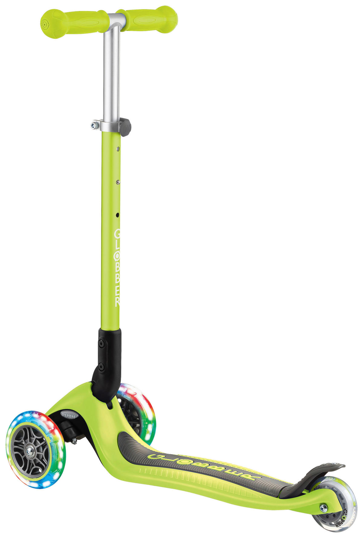 Kinder-Dreiradscooter Globber PRIMO FOLDABLE LIGHTS  - Grün, LIFESTYLE, Kunststoff/Metall (56/28/77,5cm) - GLOBBER
