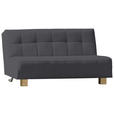 SCHLAFSOFA in Grau  - Naturfarben/Grau, Design, Holz/Textil (165/92/102cm) - Novel