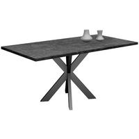 ESSTISCH rechteckig Graphitfarben, Schwarz  - Schwarz/Graphitfarben, MODERN, Holzwerkstoff/Metall (140/90/78cm) - Livetastic