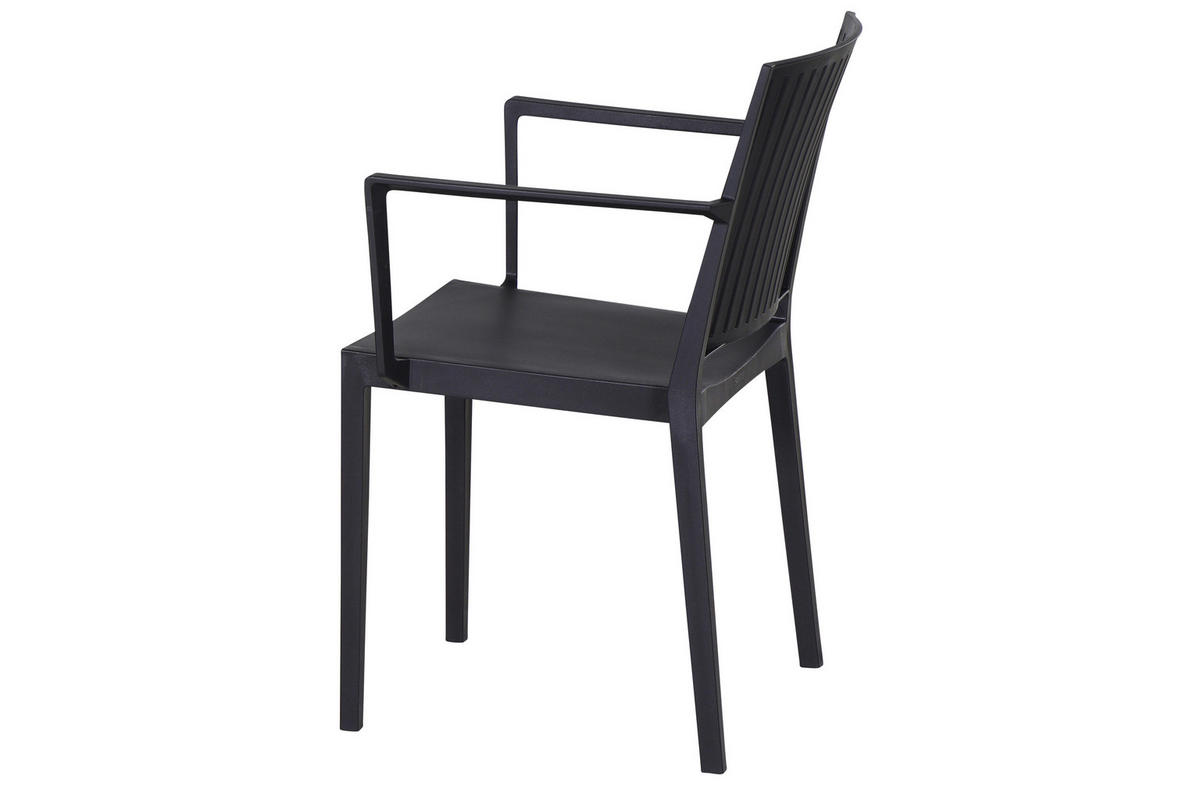 STAPELSTUHL in Kunststoff Anthrazit  - Anthrazit, Basics, Kunststoff (57/80/56cm) - Siena Garden