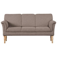 SOFA Flachgewebe Braun  - Naturfarben/Braun, Romantik / Landhaus, Holz/Textil (186/96/80cm) - Sit & More
