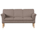 SOFA Flachgewebe Braun  - Naturfarben/Braun, ROMANTIK / LANDHAUS, Holz/Textil (186/96/80cm) - Cantus