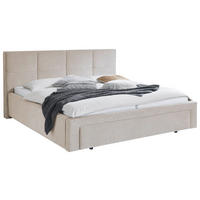 POLSTERBETT 180/200 cm,  in Beige, Bettschublade,  - Beige/Schwarz, Design, Kunststoff/Textil (180/200cm) - Stylife