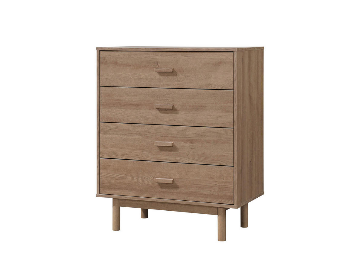 KOMMODE Melanie  in 80/100/44 cm  - Eichefarben, Design, Holzwerkstoff (80/100/44cm) - MID.YOU