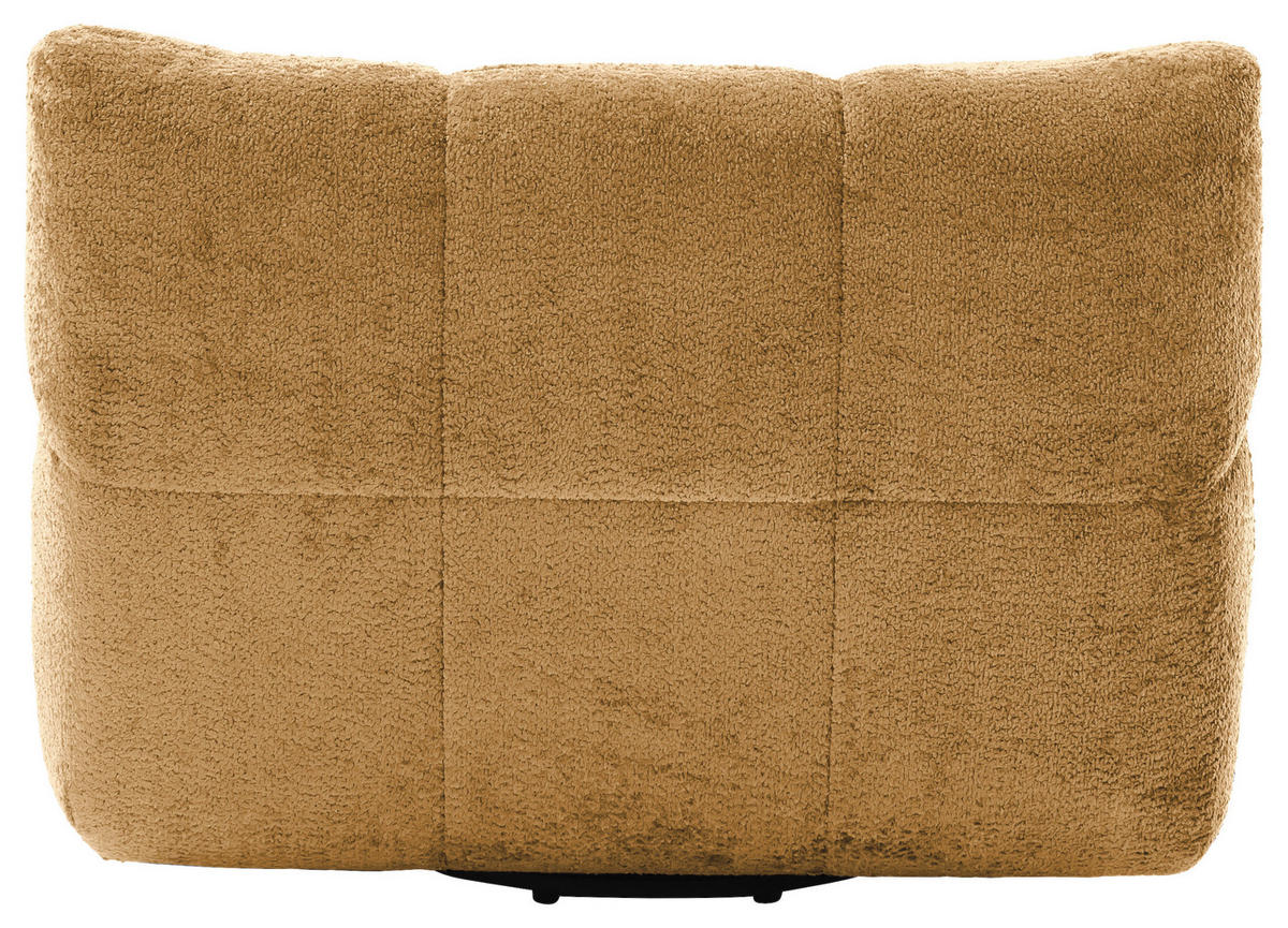 1,5-SITZER Chenille Goldfarben  - Goldfarben/Schwarz, MODERN, Holz/Textil (112/85/108cm) - Pure Home Lifestyle