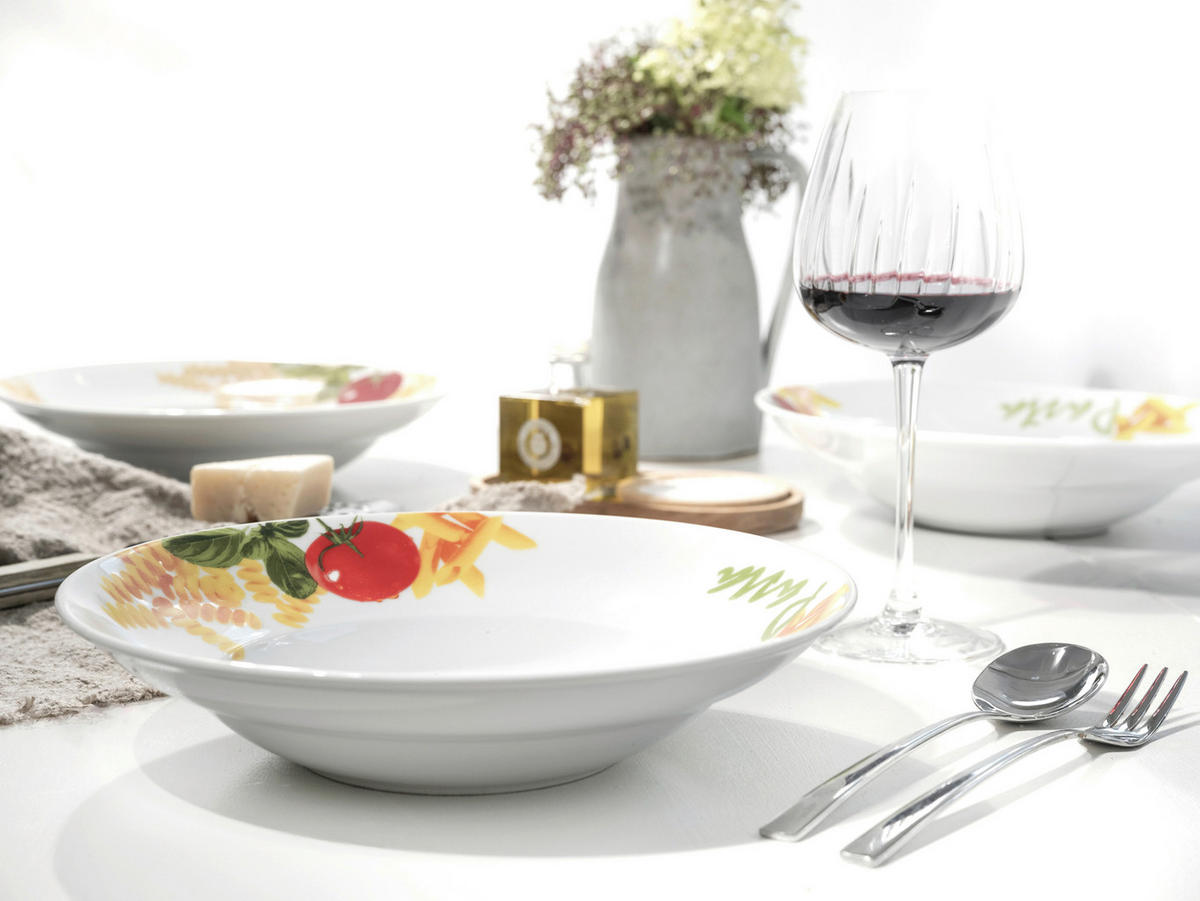 PASTATELLER Porzellan 4-teilig Milano Pasta  - Multicolor, Basics, Keramik (27cm) - Creatable