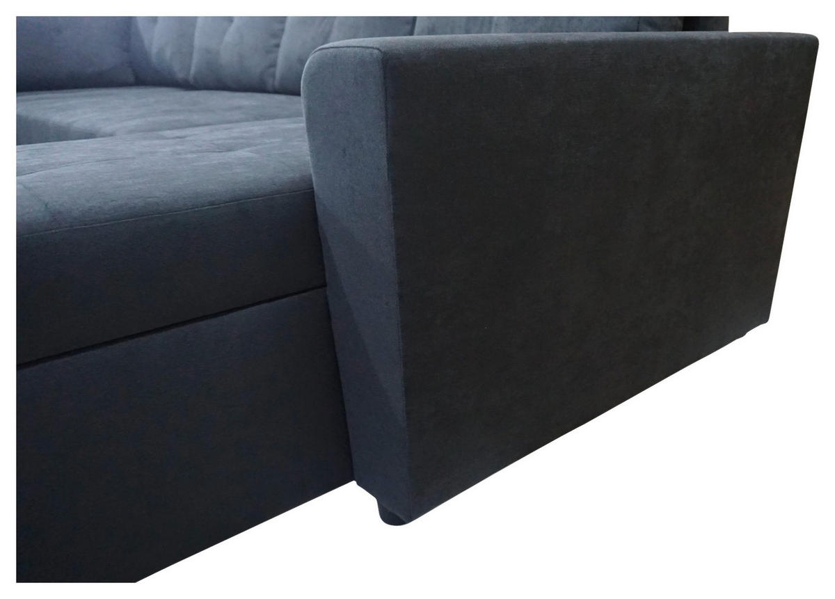 WOHNLANDSCHAFT TERMOLI in Jacquard Anthrazit  - Anthrazit/Schwarz, Design, Kunststoff/Textil (212/297/155cm) - MID.YOU