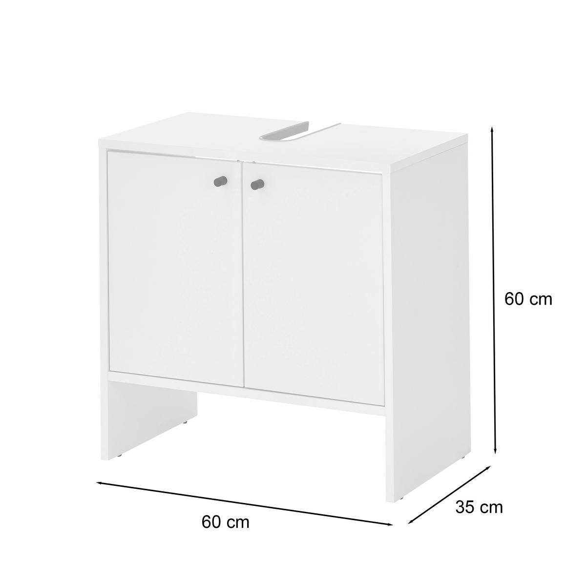 WASCHBECKENUNTERSCHRANK 60/60/35 cm  - Schwarz/Rosa, Modern, Holzwerkstoff/Kunststoff (60/60/35cm) - MID.YOU