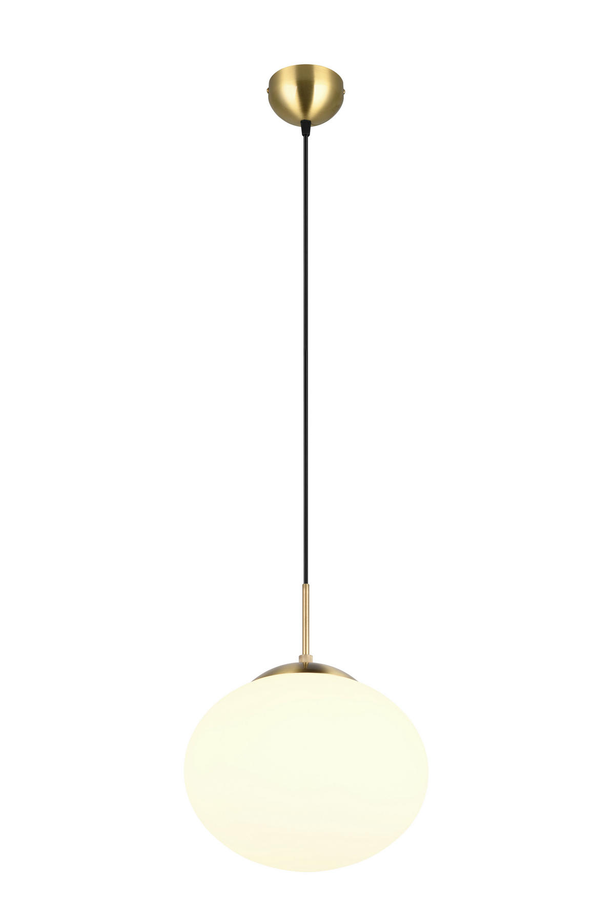 HÄNGLAMPA 30/150 cm  - vit/mässingsfärgad, Basics, metall/glas (30/150cm) - Trio Leuchten