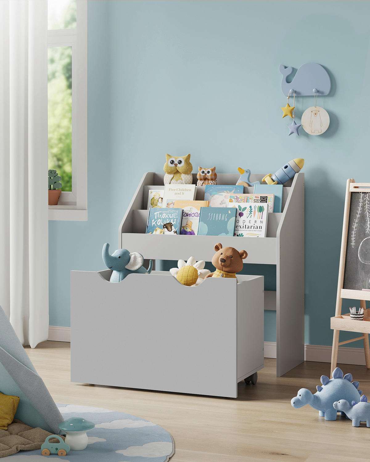 KINDERREGAL Grau  - Grau, MODERN, Holzwerkstoff (62,5/70/29,5cm) - MID.YOU