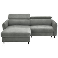 ECKSOFA in Struktur Ecru  - Ecru/Schwarz, Design, Holz/Textil (185/232cm) - Stylife