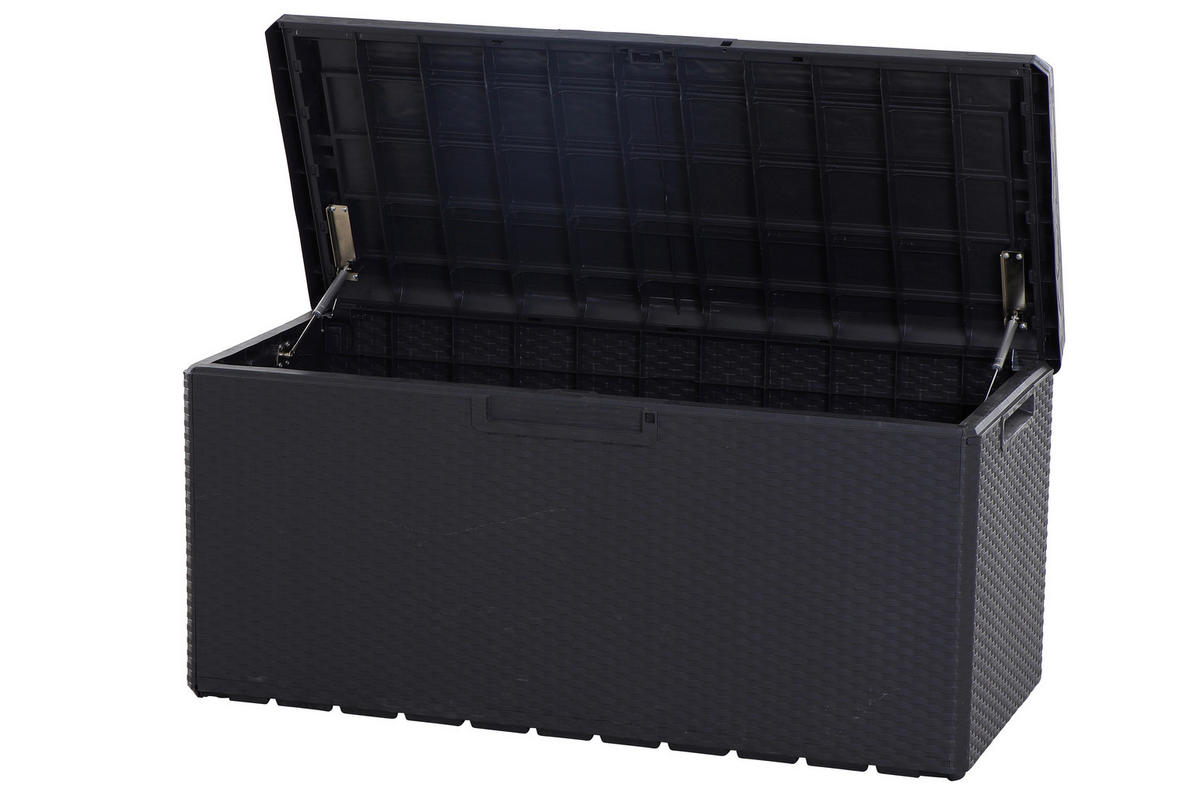KISSENBOX 55/124/59 cm  - Anthrazit, KONVENTIONELL, Kunststoff (55/124/59cm) - Siena Garden