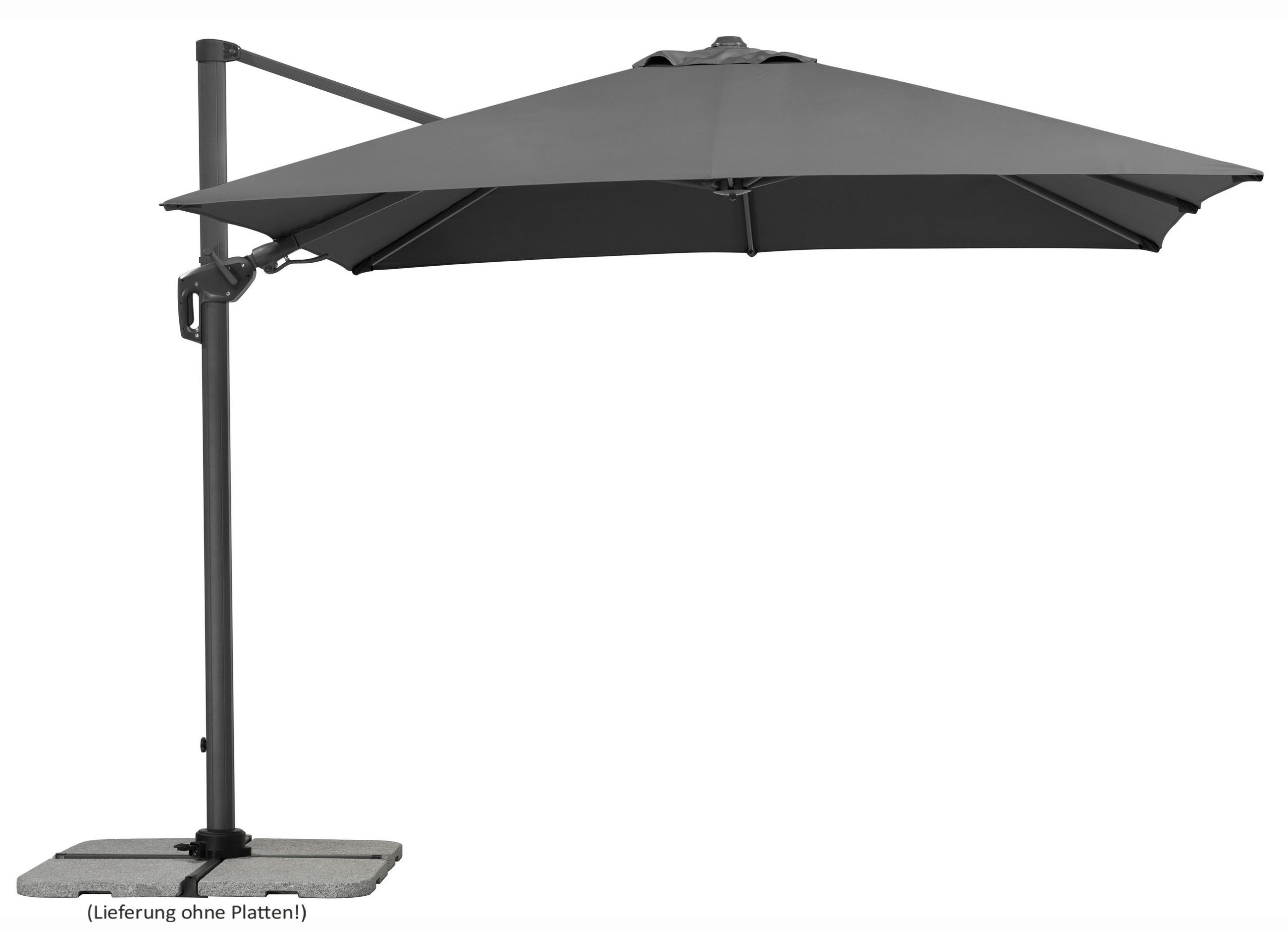 AMPELSCHIRM 300 cm Anthrazit  - Anthrazit, Basics, Textil/Metall (358/263/300cm) - Schneider