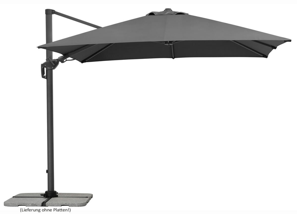 AMPELSCHIRM 300 cm Anthrazit  - Anthrazit, Basics, Textil/Metall (358/263/300cm) - Schneider